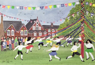 Maypole Dancing by Judy Joel